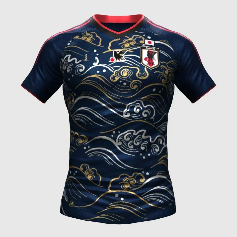 T-shirt de football pour hommes, édition spéciale été, imprimé en 3D, concept sportif, séchage rapide et respirant, pour les fans de football japonais.