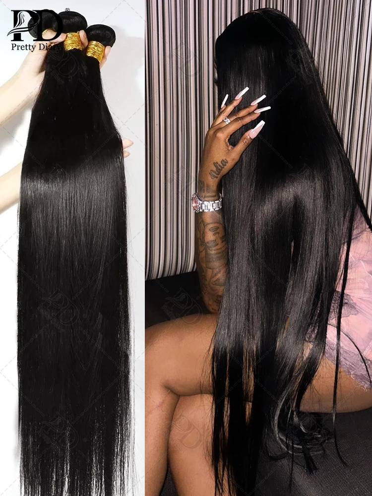 Brazilian Straight  2/3/4 Bundles Human Hair 18 20 22 24 Inch 10A 100% Unprocessed Virgin Human Hair