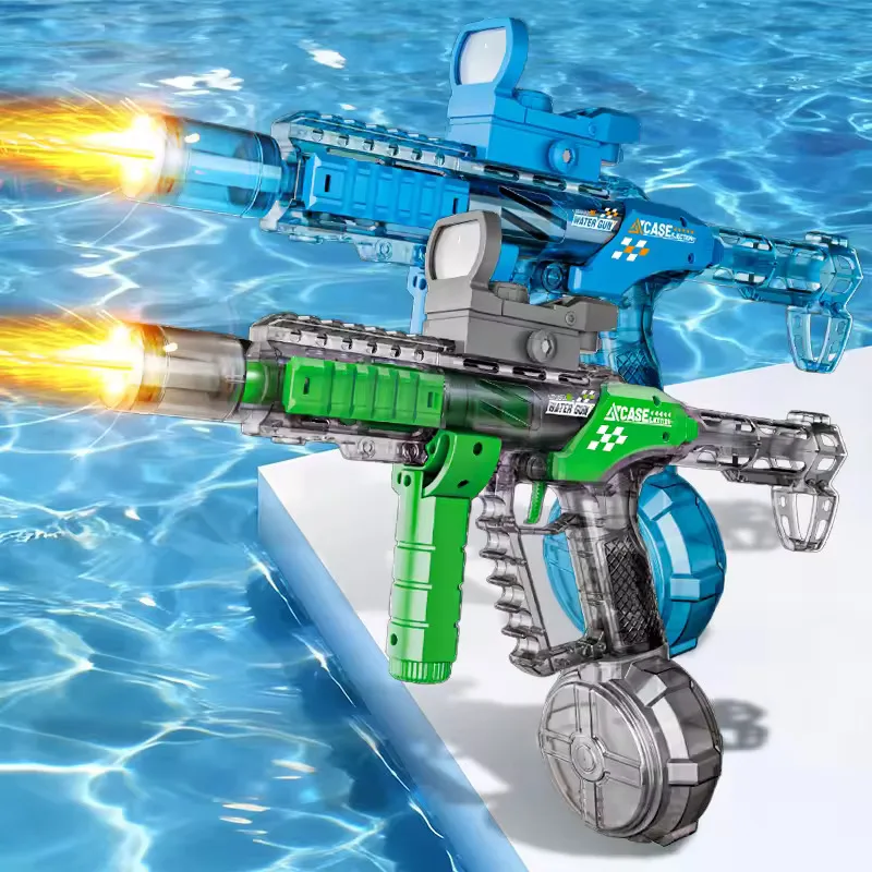 2026 Long Range Shooting Electric Water Gun Toys Automatic Fights Toy Sensor Muzzle Flame Squirt Gun Summer Beach Pool Party Toy view 2