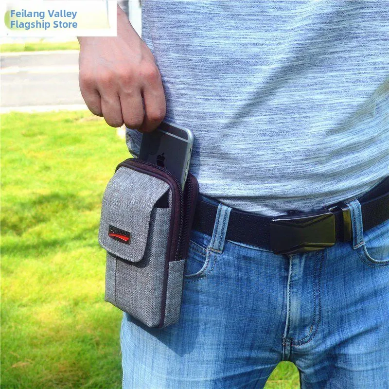 

Men's Multifunctional Slant Crossbody Bag Mobile Phone Waist Bag Outdoor Work Waterproof Mobile Phone Case Work Belt Bag