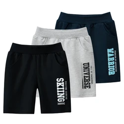 Letters Print Sports Shorts for Boys 2024 Summer New Children's Clothing Elastic Waist Beach Short Pants Kids Clothes