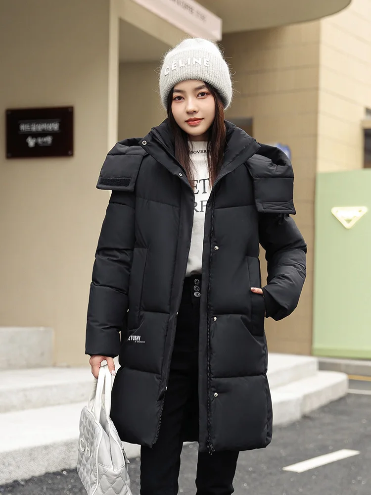 Vielleicht 2023 Winter Women Parkas Jackets Casual Thick Warm Hooded Pattern Coat Female Winter Clothes Outwear Windproof Jacket