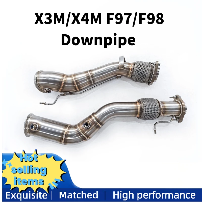 

stainless steel exhaust downpipe straight through downpipe for BMW X3M/X4M F97/F98 3.0T 2019-2023