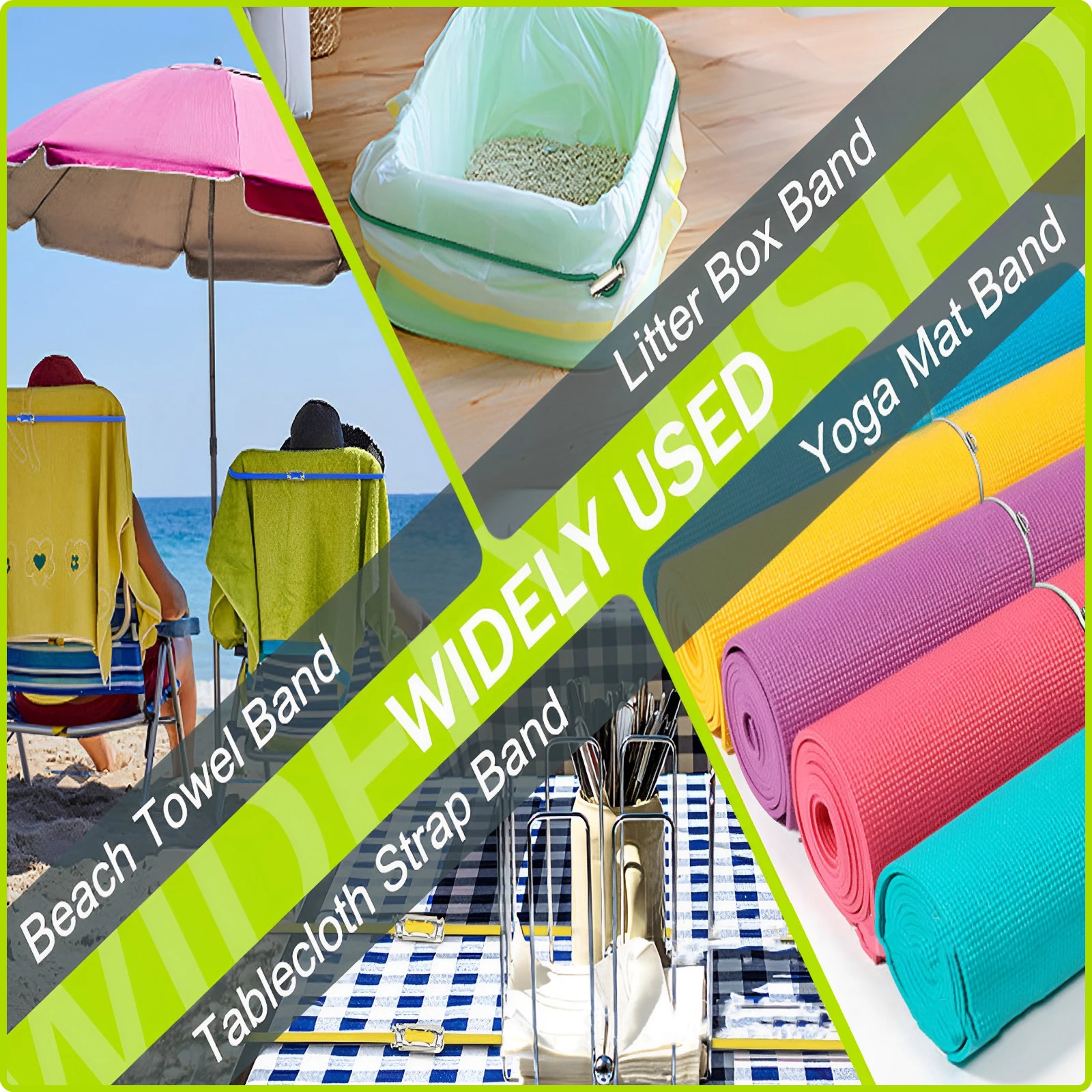 6 قطعة سلة المهملات القابلة للتعديل الأربطة المطاطية المرنة الأربطة الملونة كيس النفايات مشبك صندوق القمامة العصابات المطبخ متعددة الوظائف #6