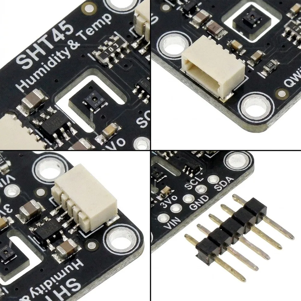 SHT45 High-Accuracy Sensor Module for Temperature Humidity Measurement For STEMMA QT Qwiic Plug-and-Play Design