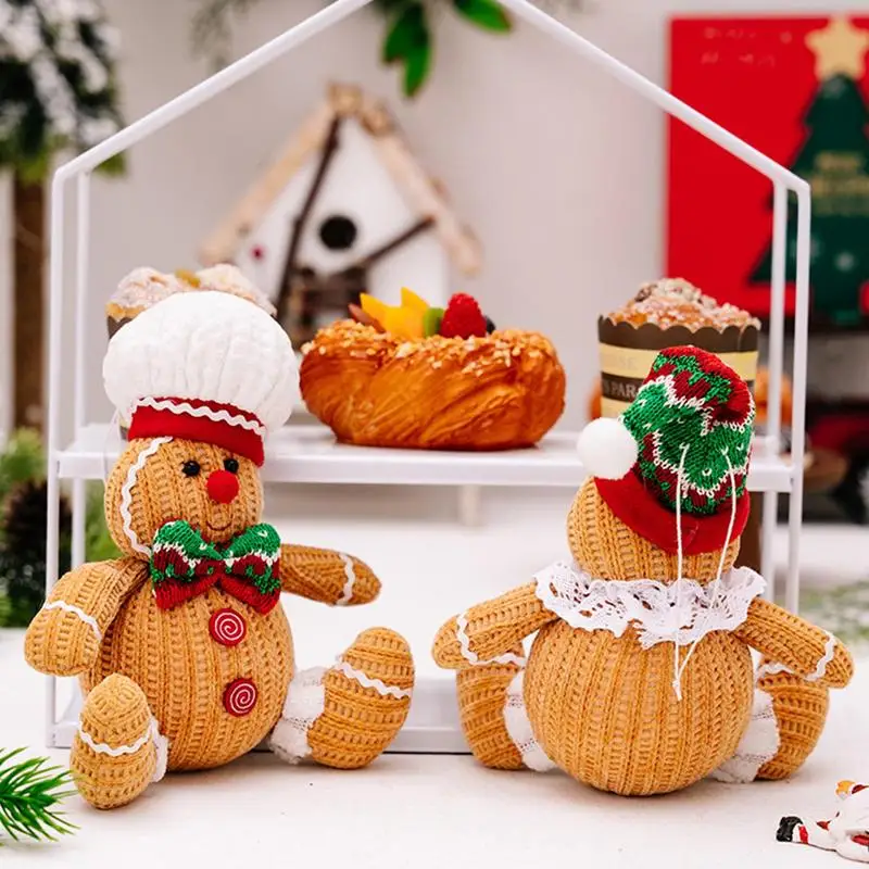 Gingerbread Christmas Decorations Gingerbread Plush Ornaments Christmas Tree Decorations Gingerbread Boy And Girl Baker