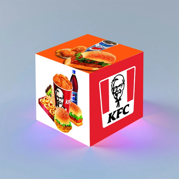 Indoor And Outdoor LED Screen With 4 Sides And 5 Displays P3 384x384mm Billboard Mobile Phone Release Video TOALED
