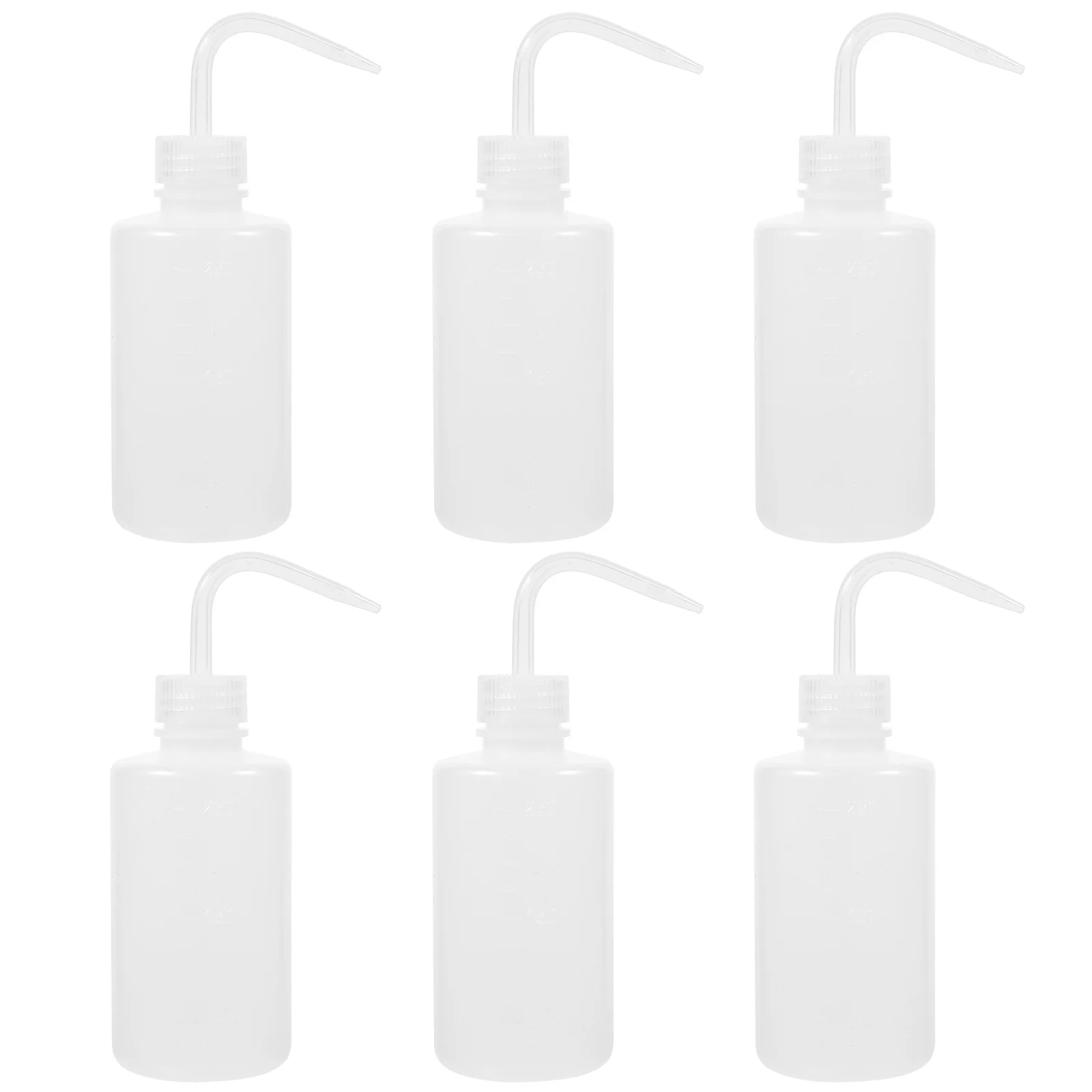 6Pcs Refillable Empty Wash Bottle with Scale for Cosmetics Condiments Oils Practical Design for Lab Kitchen Squeeze Bottles