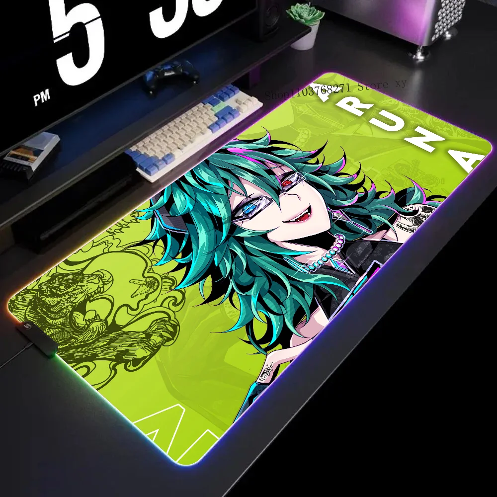 Queen Of Hearts Aruna OC Mousepad XXL RGB Gaming Mouse Pads HD Black Gamer Accessories Large LED