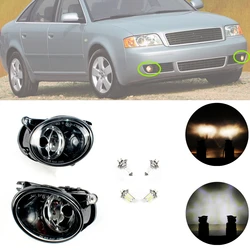 LED/Halogen Foglights For Audi A6 C5 S6 Quattro 2001 2002 2003 2004 2005  Front Bumper Fog Light Fog Lamp With Bulbs