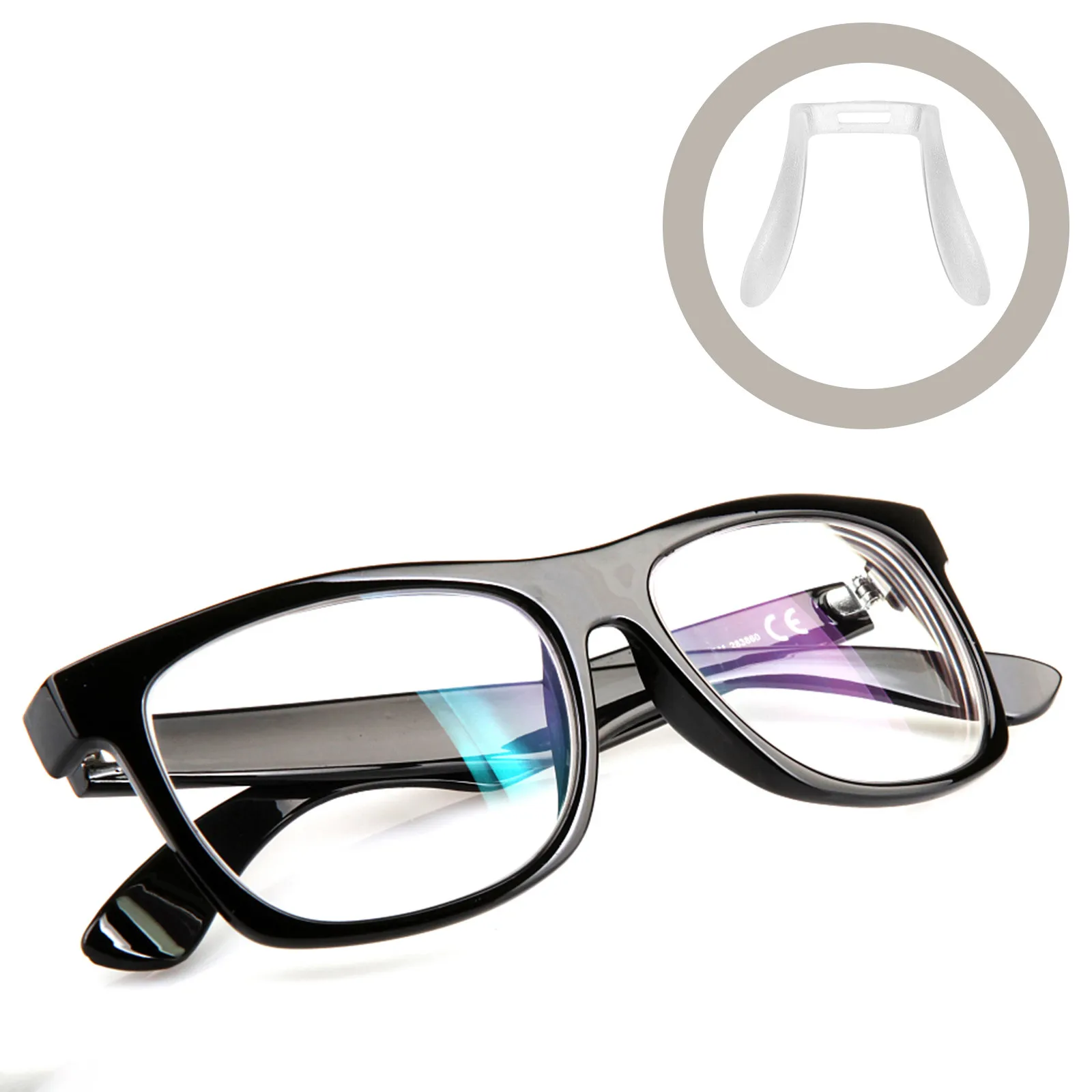 

Набор из 3 изысканных пластиковых накладок для носа для очков: снижение давления на нос, предотвращение скольжения, для оптических оправ