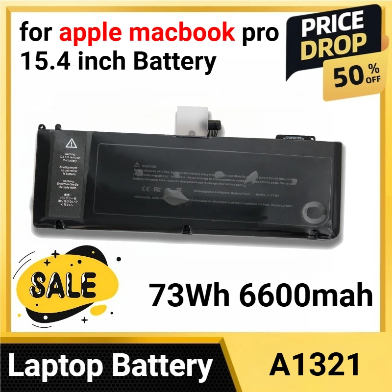

A1321 73Wh 6600mah for apple macbook pro 15.4 inch Battery for a1286 2009 Mid 2010 MB985 MC118 a1286 Late 2011 series
