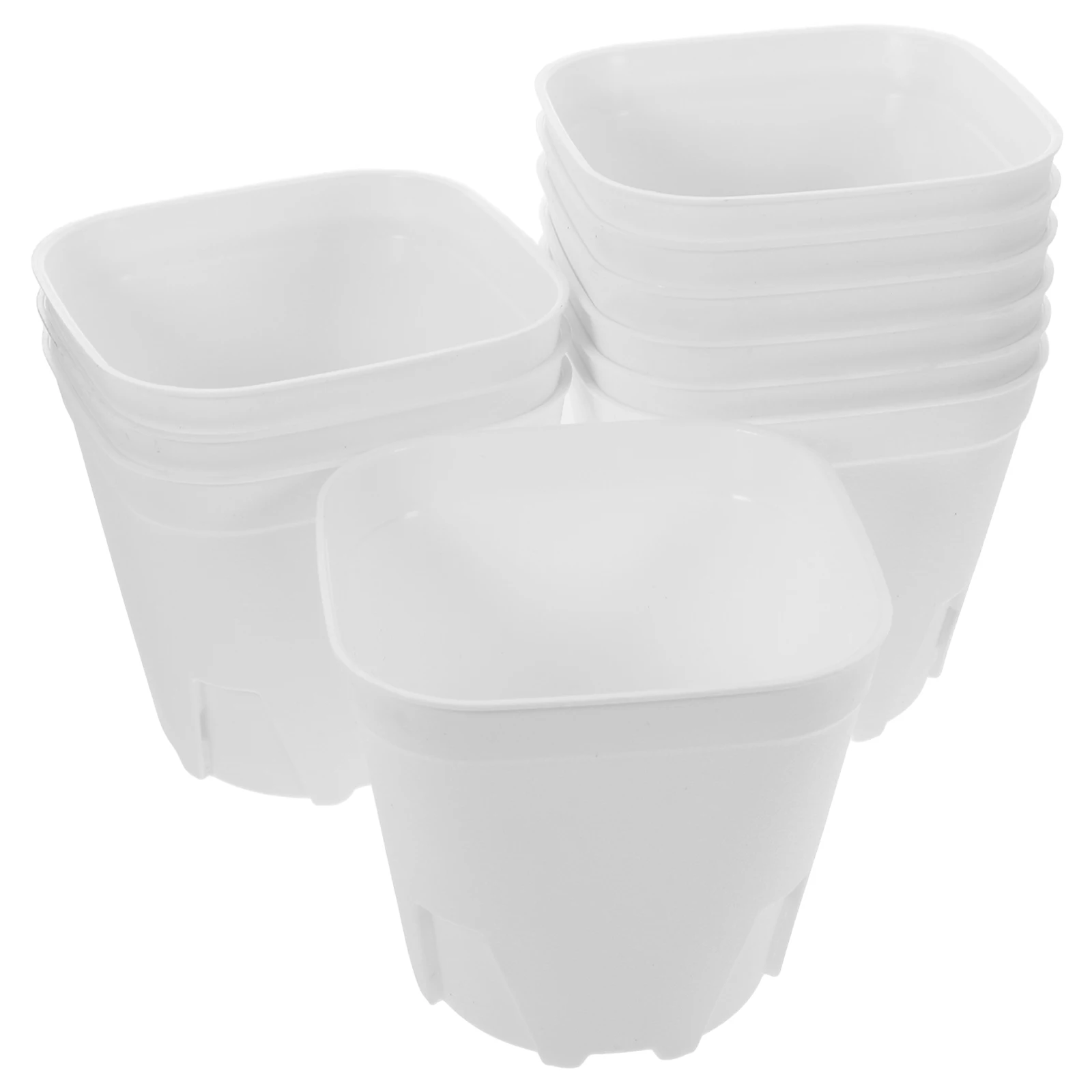 

Nursery Pots Root Control and Breathable Square Basin Garden Succulents Plant White