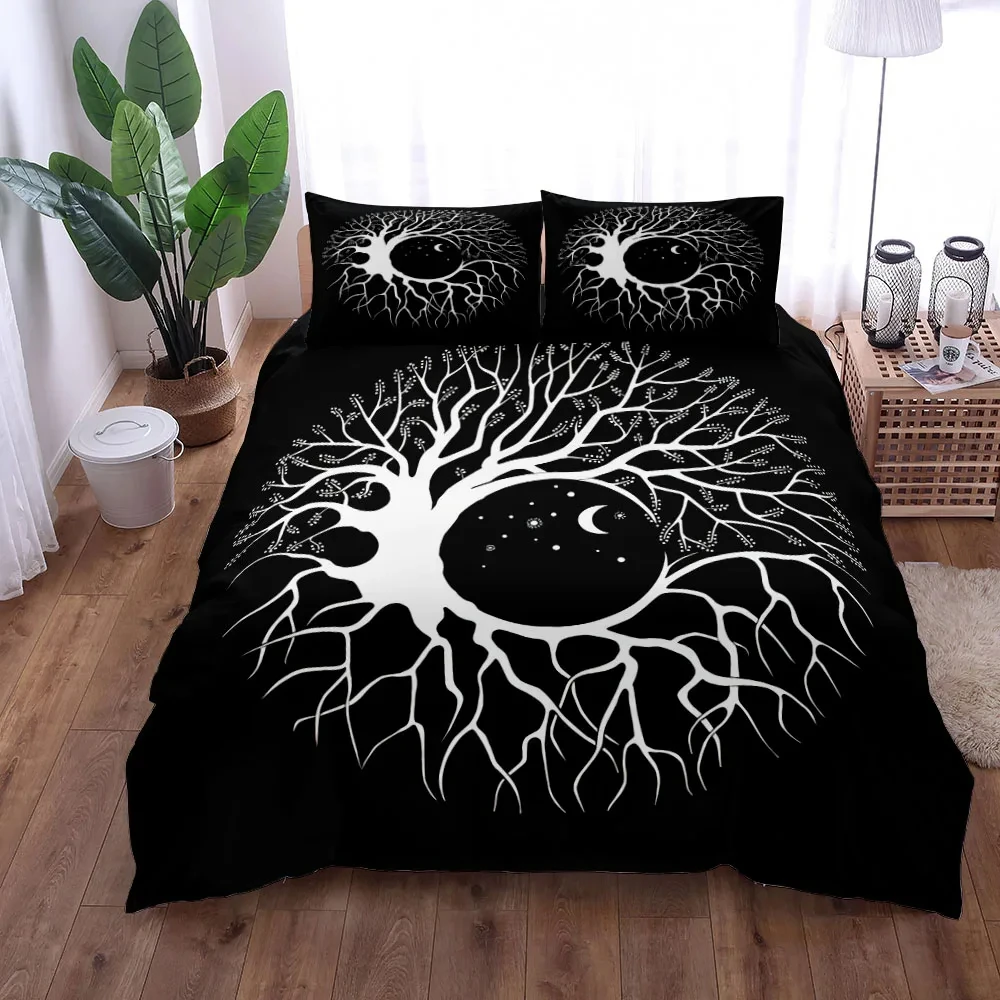 Imagem -04 - Yggdrasil Tree of Life Duvet Cover Grupo Rei Rainha Duplo Duplo Cama de Solteiro Personalizado Quilt Cover