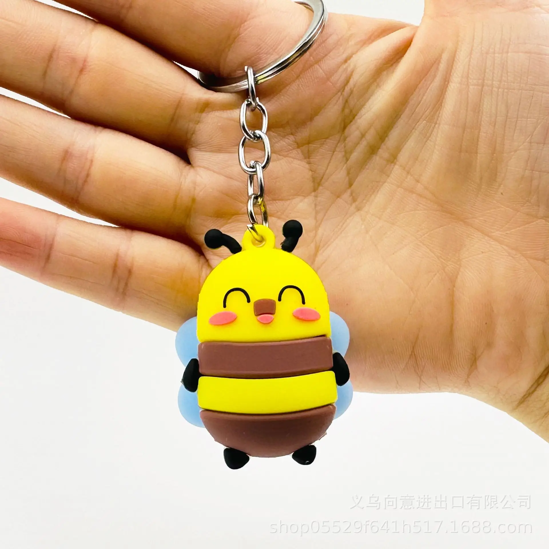 New Insect Keychain Pendant Cartoon Dragonfly Small Bee Soft Plastic Doll Creative Hanging Bag Pendant Gift