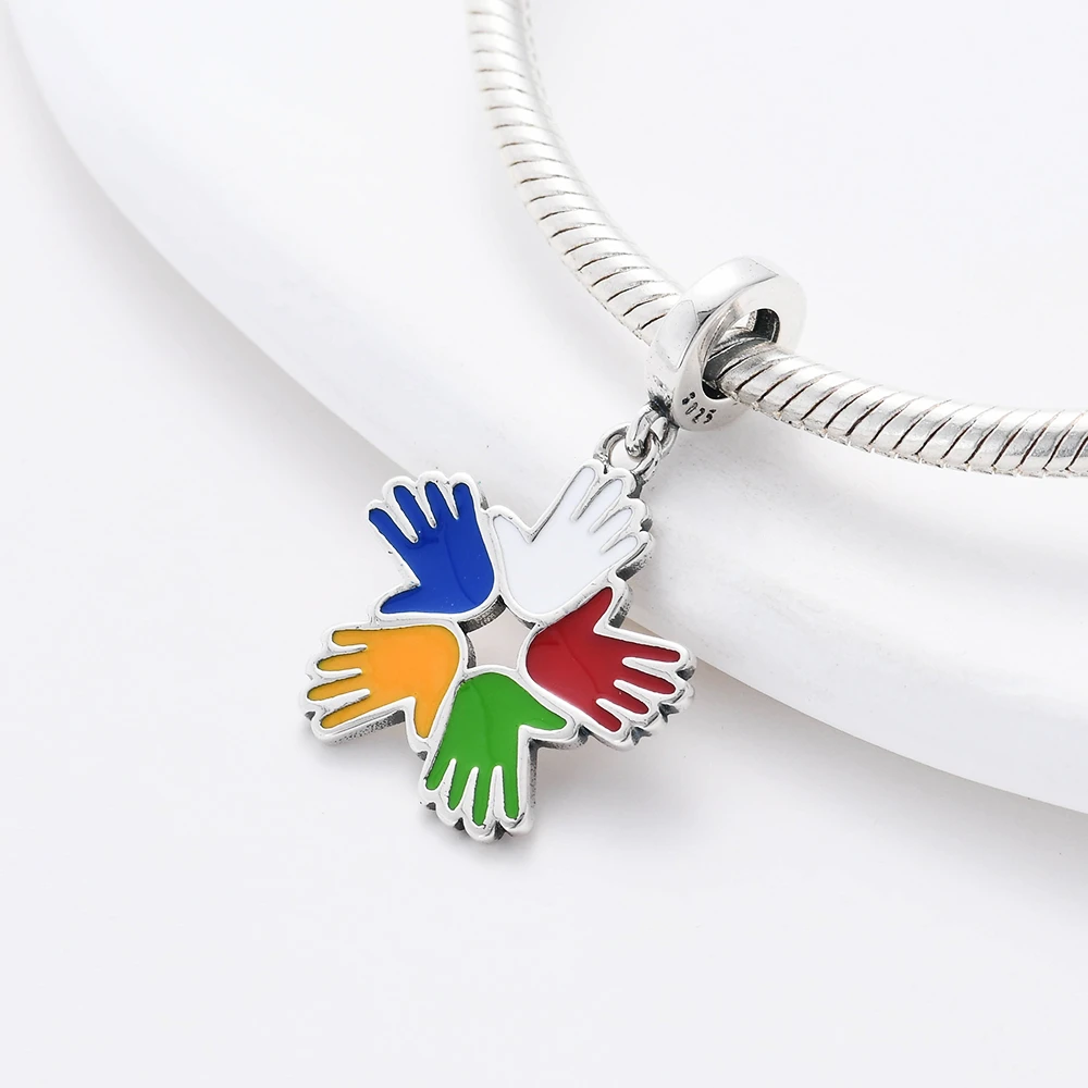 جديد 925 فضة أفضل صديق مجفف شعر سحر of ley 925 سلسلة مطرز صالح الأصلي قلادة سوار DIY بها بنفسك السيدات مجوهرات #5