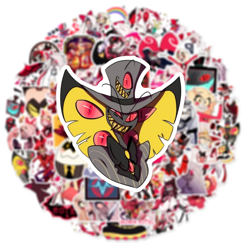 10/30/50/100Pcs Anime Helluva Baas Graffiti Stickers Stickers Stickers Motorfiets Laptop Telefoon Reisbagage Cool Waterdicht Sticker Speelgoed