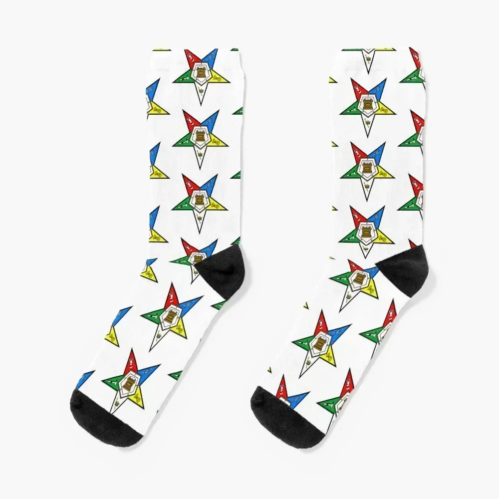 

Order Of The Eastern Star Logo Socks Climbing set cotton cartoon Socks Women's Men's Toe sports Run football Girl'S Socks Men's