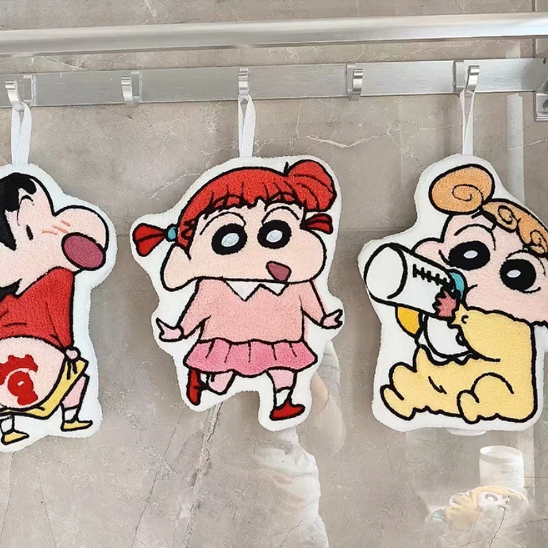 

Kawaii Crayon Shin-Chan Cartoon Cute Hand Towel Water-Absorbent Coral Fleece Kitchen Quick-Drying Shower Room Supplies