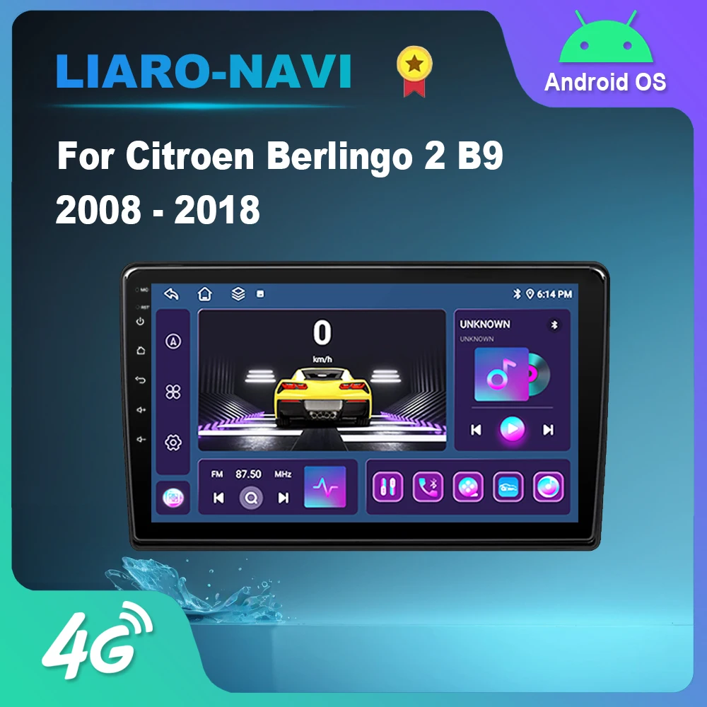 

9 '' for Citroen Berlingo 2 B9 2008 - 2018 HD Screen GPS Navi Carplay Bluetooth Android Auto Car Player Video Multimedia