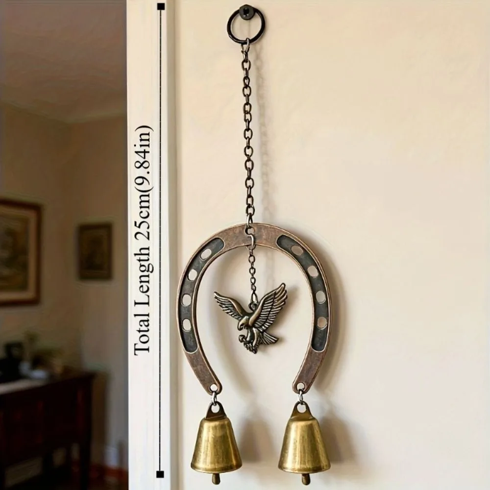 Horse-Shaped Retro Wind Chimes Creative Soothing Audio Outdoor Wind Chimes Vintage Animals Metal Pendant New Year