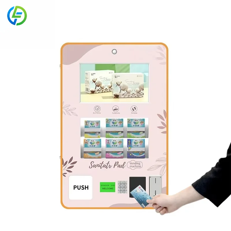 Customized Sticker Touch Screen Vending Display Women Sanitary Pads Vending Machine Toilet Paper Vending Machine