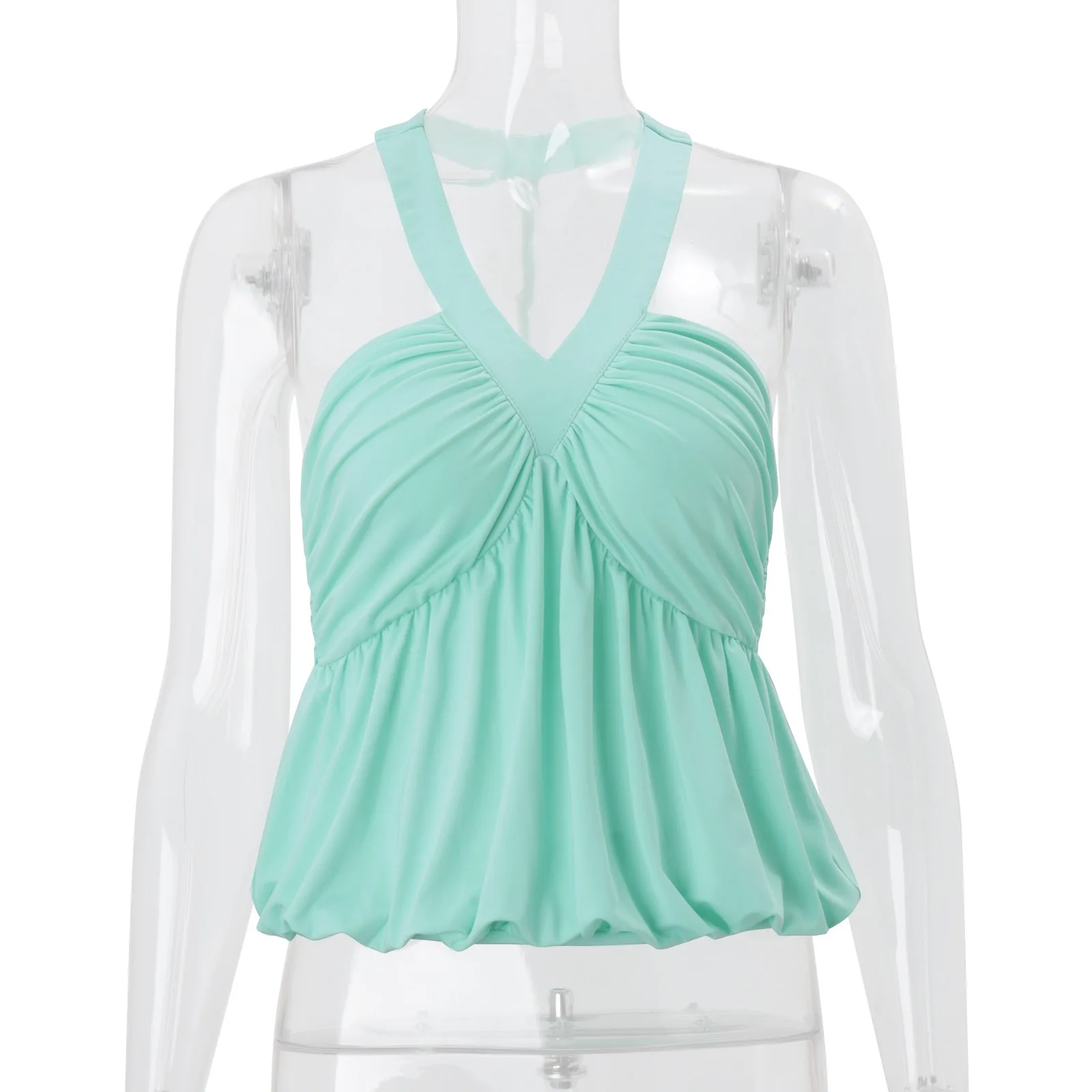 Summer New Hot Girl Hanging Neck Wrapped Chest Tank Top for Women