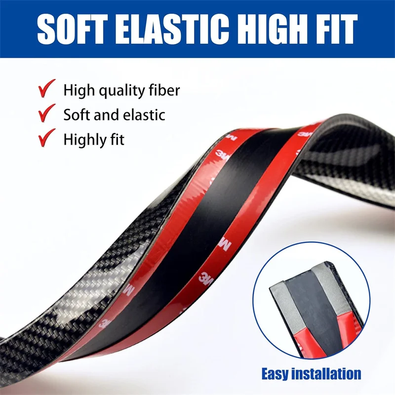 1.5M Car-Styling 5D Carbon Fiber Spoilers Styling DIY Refit Spoiler Universal For BMW Toyota Honda KIA Hyundai Opel Mazda