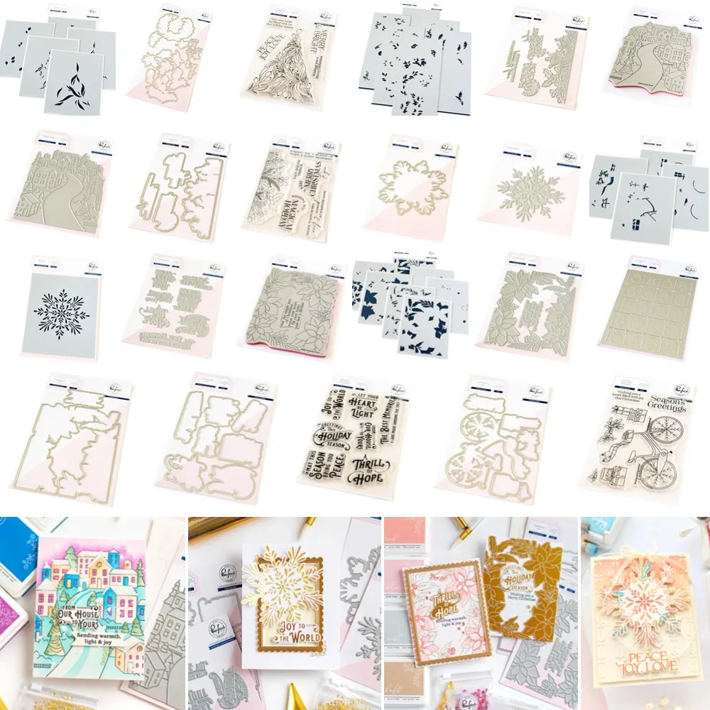 Wonderful Magical Holiday Cutting Dies Stamps Stencil Scrapbook Diary Decoration Stencil Embossing Template DIY Greeting Card