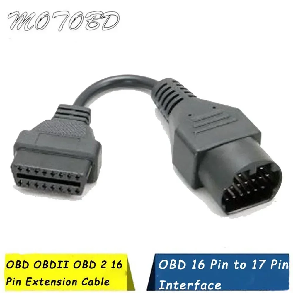 

Для Mazda 17-16-контактный кабель OBD2 OBD II, соединительный кабель для Mazda, 17-контактный адаптер для подключения