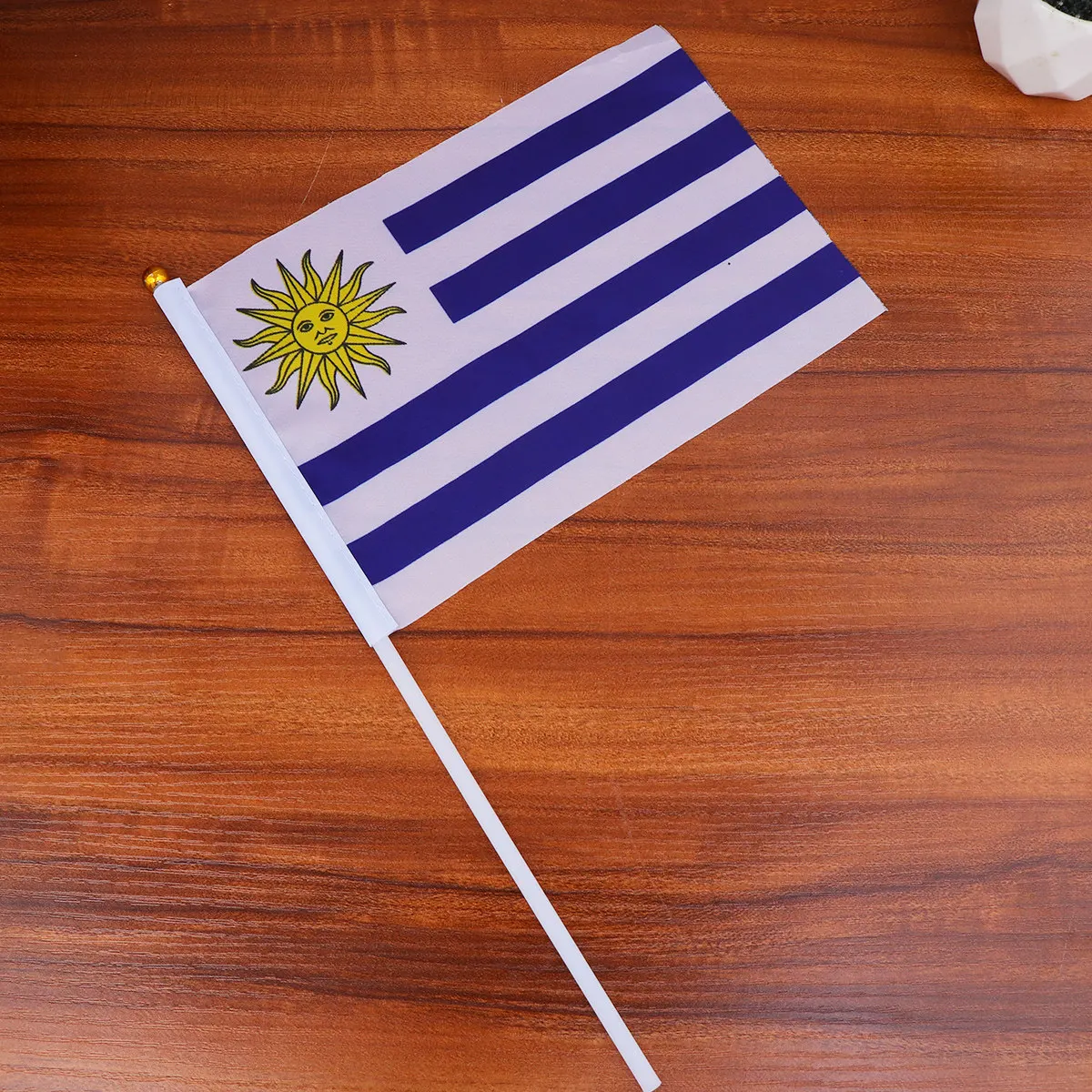 100Pcs Mini Stick Country Flags Fastness Durable Perfect for Outdoor Football Game and Parade Use China Stick Flag