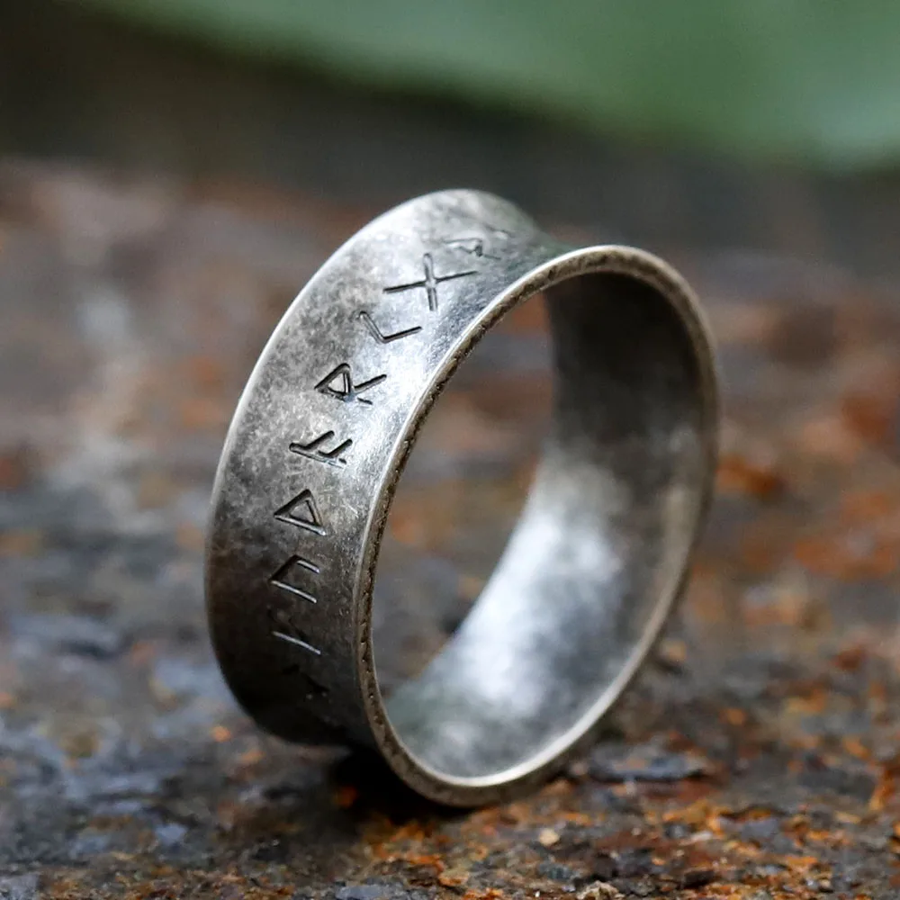 2024 New Creative Design Stainless Steel Viking  RUNE Ring Men Nordic Trinity Wedding Rings for gift Fashion Jewelry