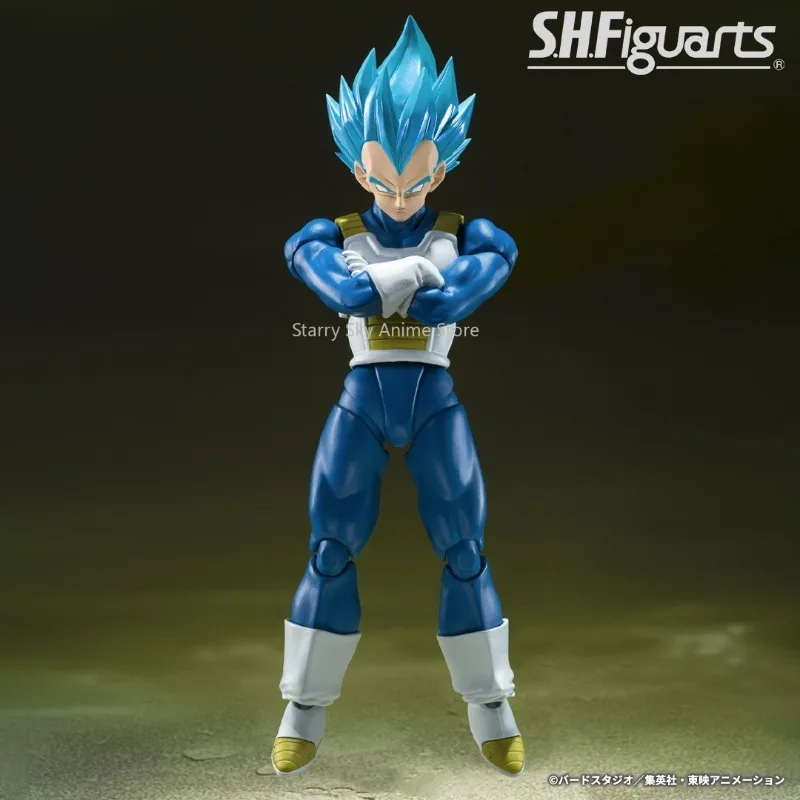 100% Original Bandai Sh Figuarts Shf Dragon Ball Vegeta Blue Hair Action Figures Anime Model Toys Figura Collection