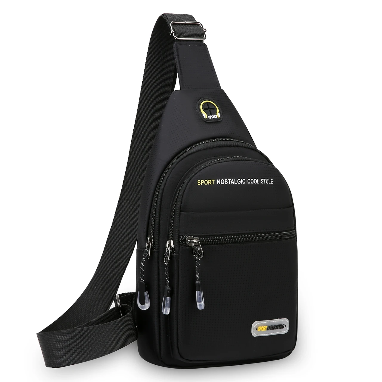 Lässige Herren-Umhängetasche mit mehreren Taschen zur Aufbewahrung, geeignet für leichte Umhängetaschen, multifunktionale Brusttaschen – Detail 9