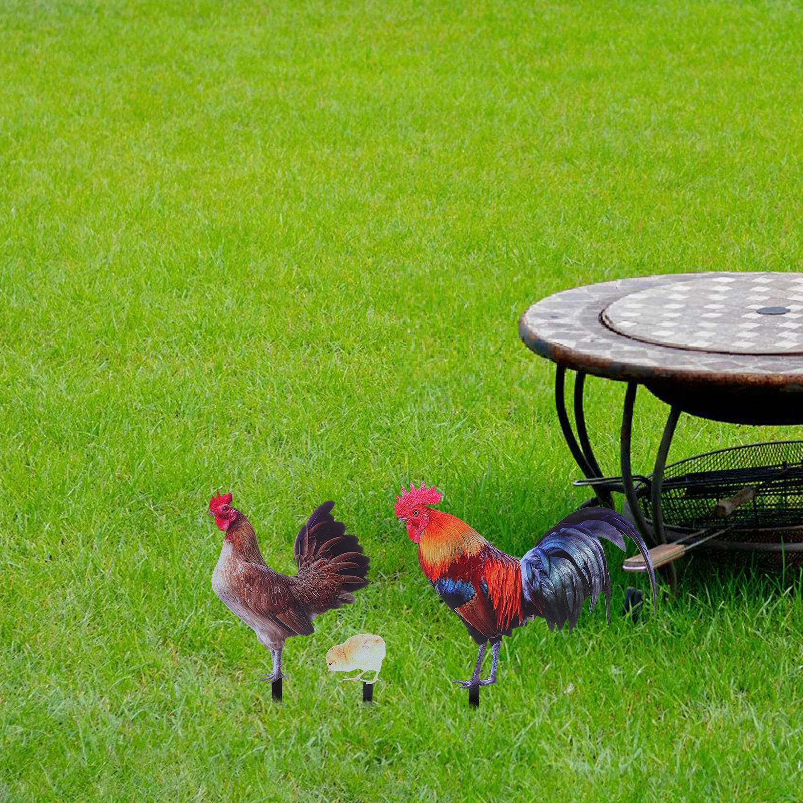 

1Set Garden Hen Stake Acrylic Chicken Yard Sign for Outdoor Lawn Decoration Backyard Garden Accessory Weather Resistant Insert
