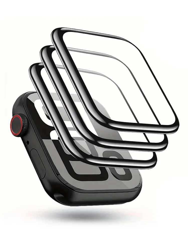 Displayschutzfolie für Apple Watch Serie 9-8-7-6 5 4 Se Ultra-2 49 mm 41 mm 45 mm 40 mm 44 mm 3D (nicht gehärtetes Glas) Filmzubehör