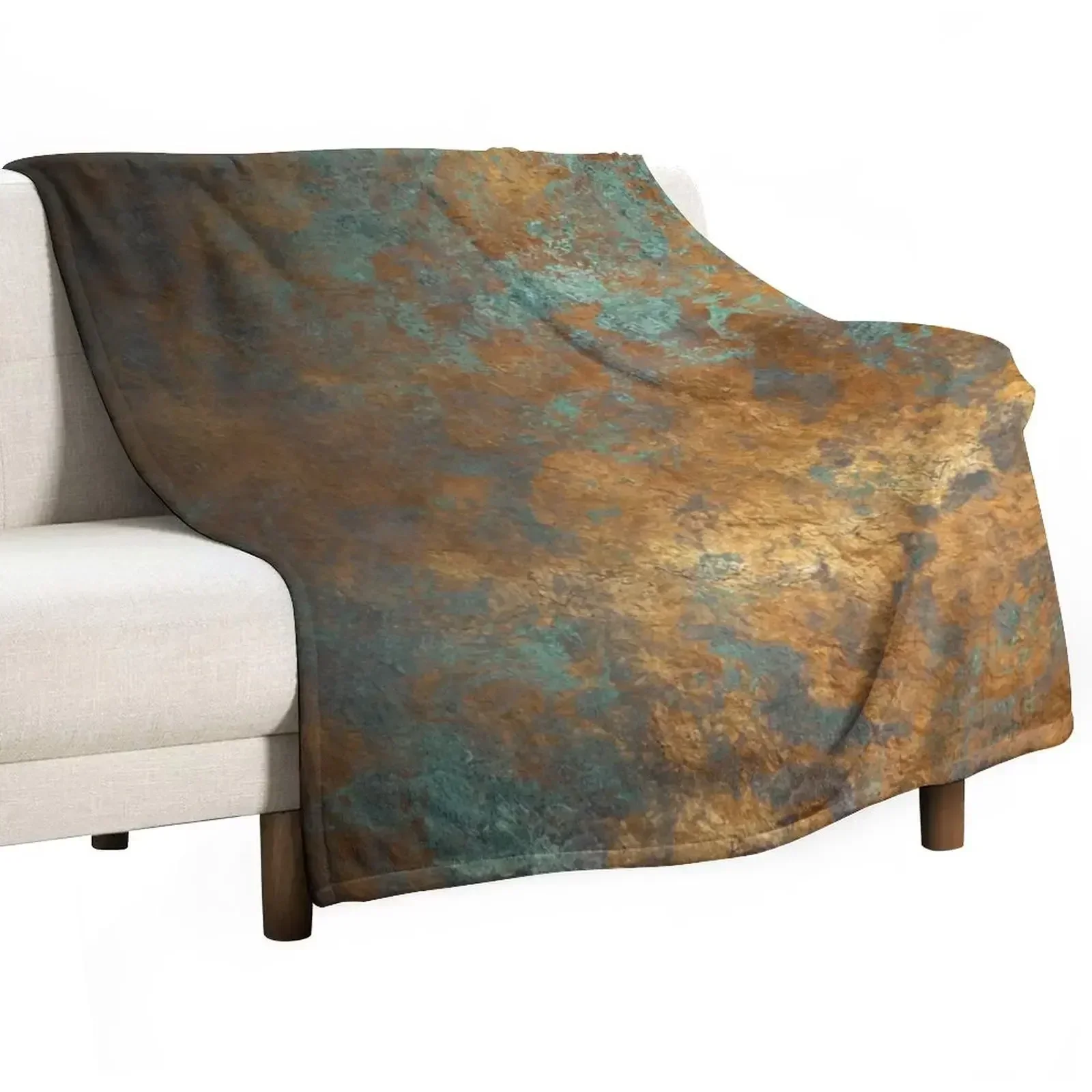 oxidized copper Throw Blanket Thermals For Travel bed plaid Stuffeds Plaid on the sofa Blankets