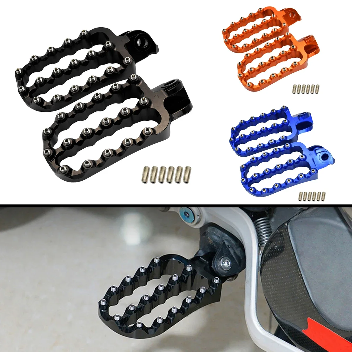 

NEW CNC Forged Foot Pegs Pedals Rests For KTM 690 790 950 990 1090 1190 1290 Super Adventure R Supermoto R T Enduro SMC SMR