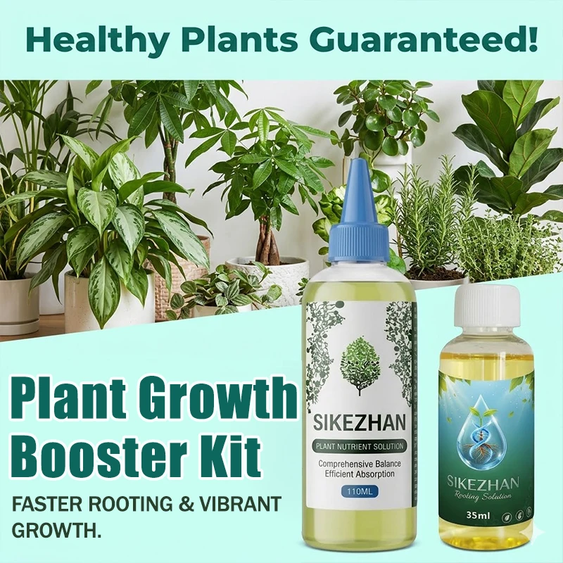 Premium Plant Growth Booster Liquid Kit Rooting Hormone Stimulator and Balanced Nutrient Fertilizer for Cuttings SIKEZHAN