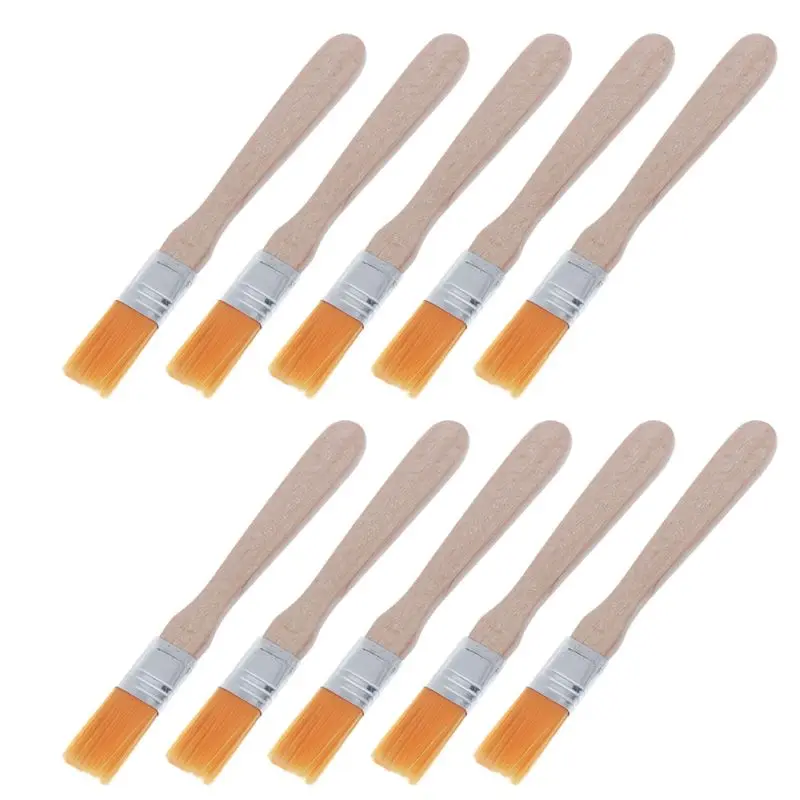 

10Pcs Wooden Handle Brush Nylon Bristles Welding Cleaning Tools For Solder 85AC