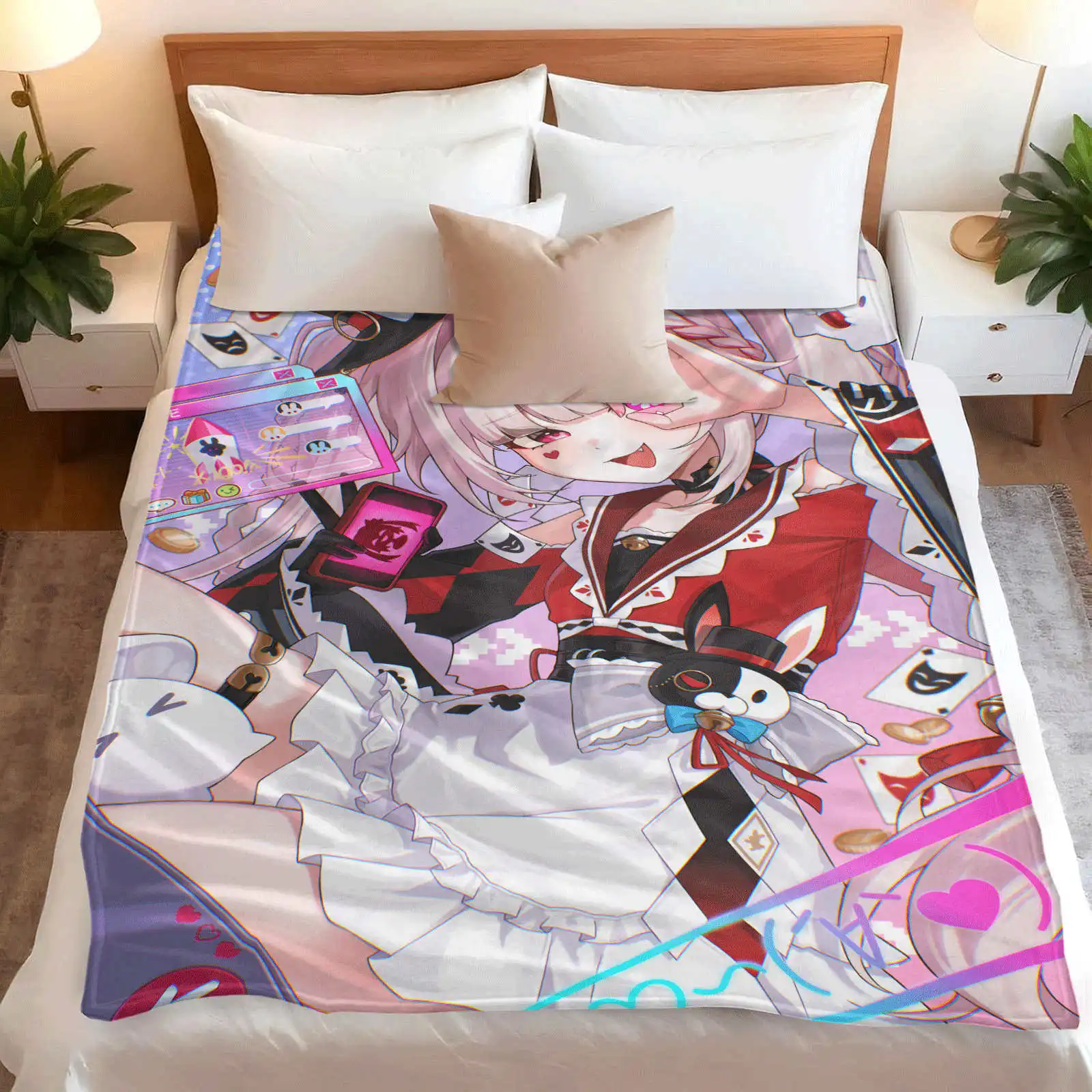 honkai star rail spark Flannel Throw Blanket Super Warm Couch Chair Bedspread Perfect Gift Idea for Boys and Girls