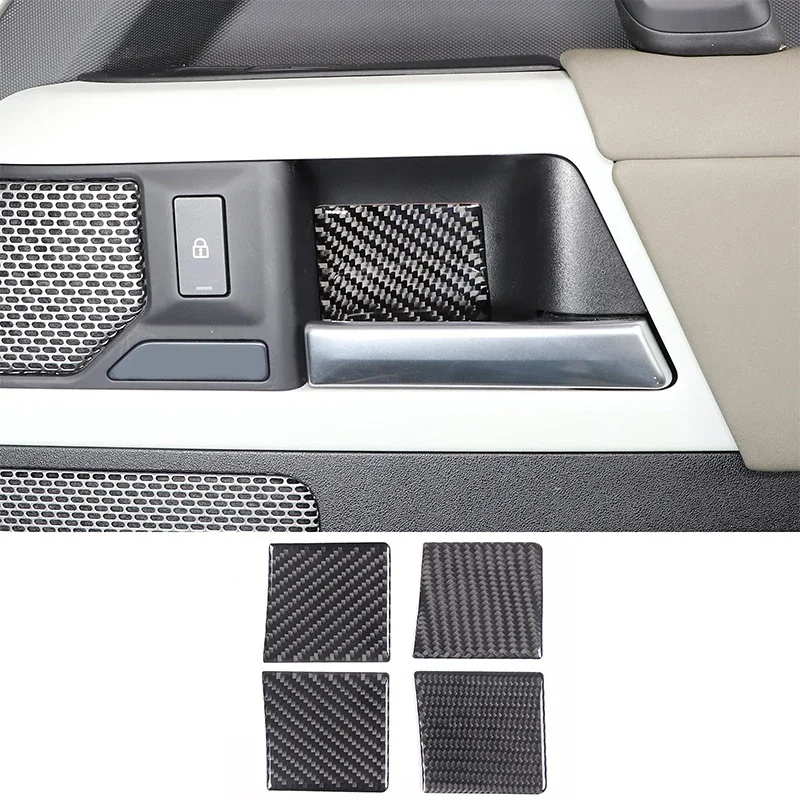 

Soft Carbon Fiber Car Styling Inner Door Bowl Sticker Sticker For Land Rover Defender 90 110 2020-2024 Car Interior Accessories