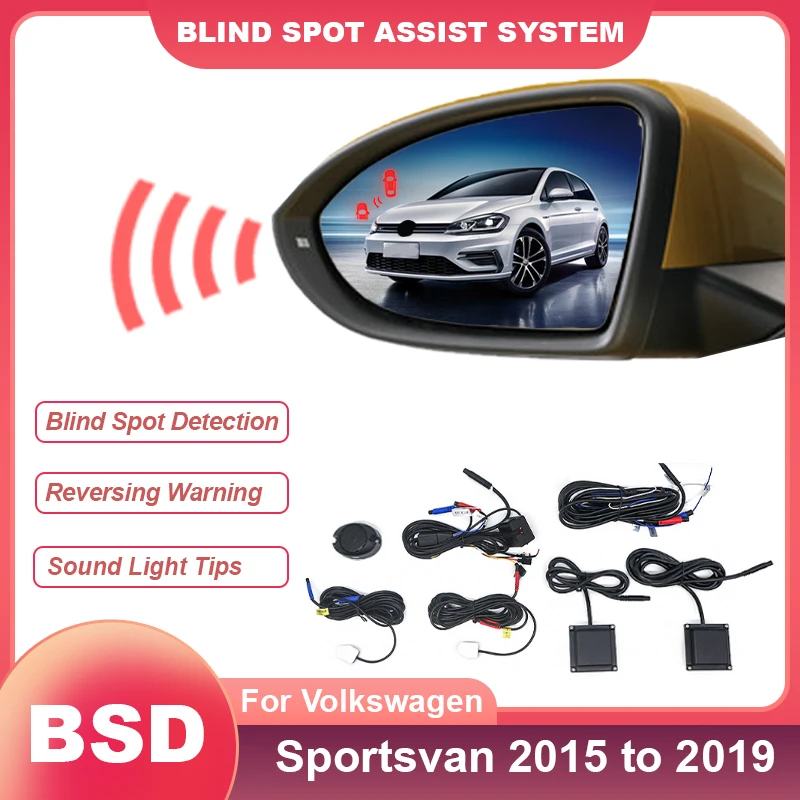 Car Blind Spot Detection System BSD BSA BSM Change Lane Aided Alarm Sensor Parking Radar For Volkswagen Sportsvan 2015 to 2019