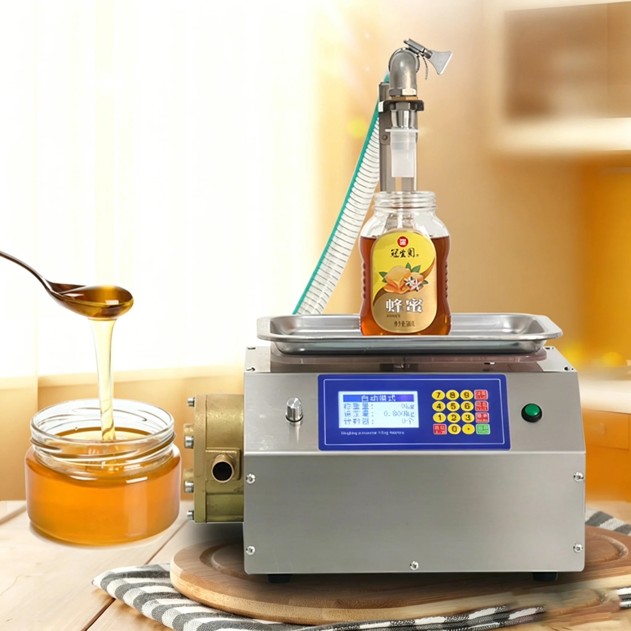 High Quality Low Vibration Smooth Transmission Honey Filling Machine for Food Processing Plant