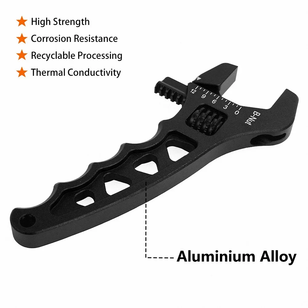 Auto Modification Accessories Adjustable Aluminum Movable  AN3-AN12 YouTube Connector Wrench Red, Blue and Black Adaptation