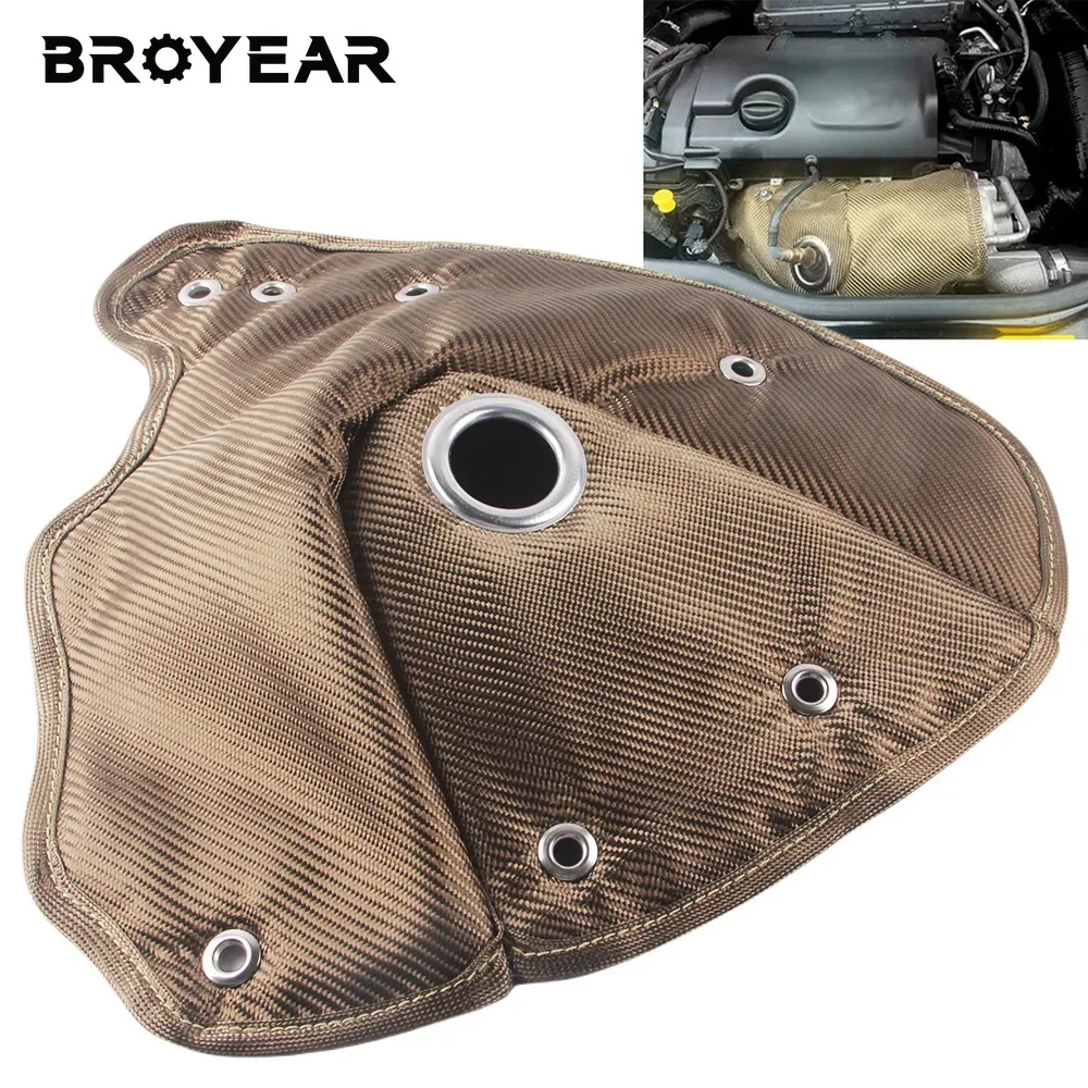 Broyear alta qualidade titânio turbo cobertor escudo térmico para bmw mini n14 n18 cooper s r55 r56 1.6t