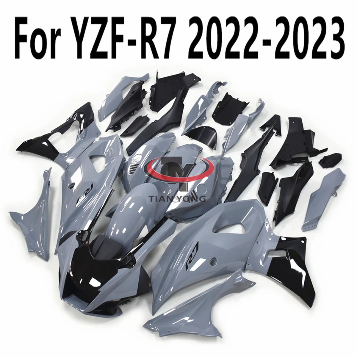 

Bodywork Cowling Injection Customize For YZF R7 2022-2023 All cement ash is shiny Motorcycle Full Fairing Kit