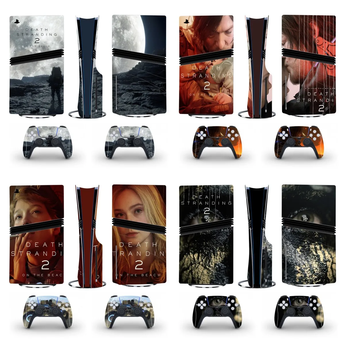 adesivo-de-vinil-para-console-e-2-controles-ps5-pro-death-stranding-2-capa-protetora-para-ps5-pro-com-disco