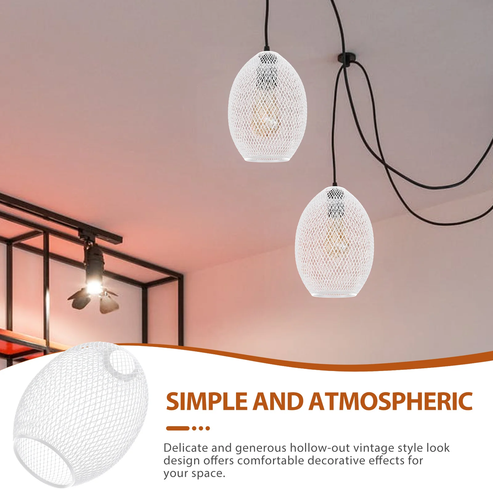 

Metal Lampshade Pendant Light Cage Mesh Wire Lights Ceiling Lampshades Steel Iron Retro Decor