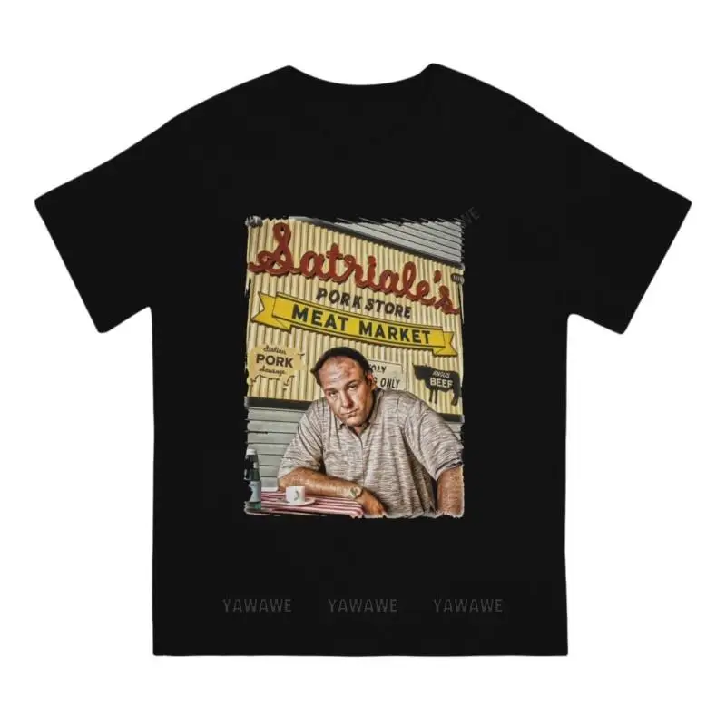 Soprany Tony Sopranos Satriales T shirt amerykański serial kryminalny serial telewizyjny hipsterskie koszulki z dekoltem